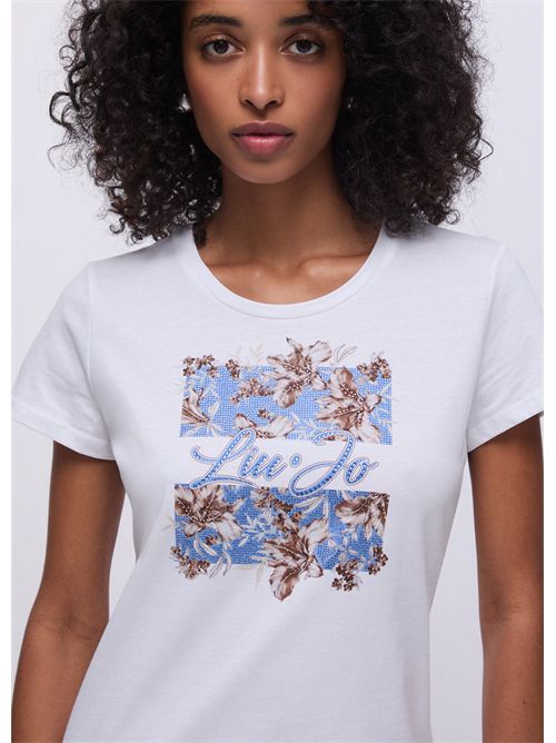 T-shirt woman white LIU JO | WA6493JS923/P9600